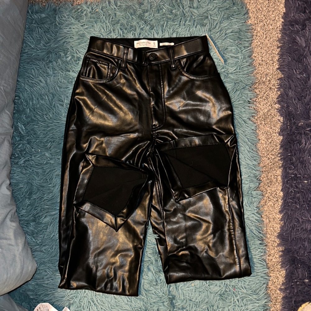 Black leather pants